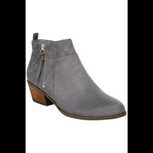 DR.SCHOLLS BRIANNA STYLE BOOTIES DARK SHADOW GRAY size 8